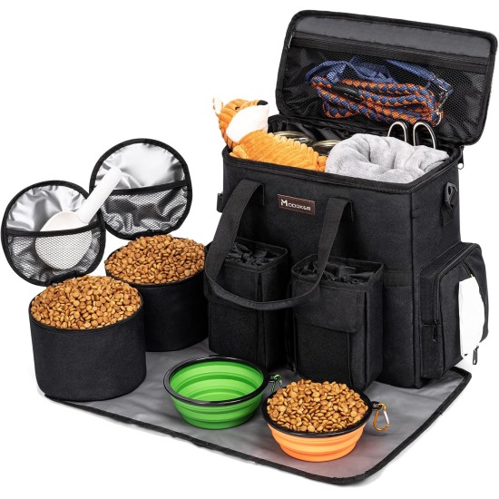 Airline Approved Pet Travel Bag, Weekend Dog Travel Kit for Dog and Cat, Airline Approved Carry Organizer with Multi-Function Pockets, Black, black, Modern Airline Approved Pet Travel Bag, Weekend Dog Travel Kit for Dog and Cat, Airline Approved Carry Organizer with Multi-Function Pockets, Black, black, Modern