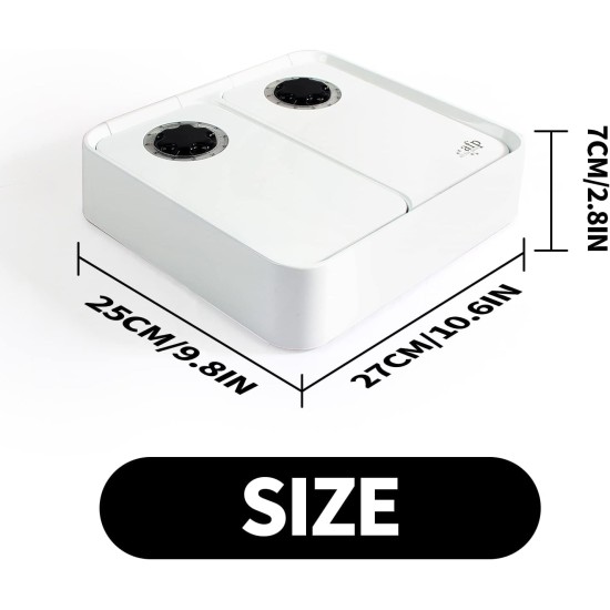All for Paws Automatic Cat Feeder 2 Meal Dog Feeder, Dry and Wet Food Dispenser with 48-Hour Timer, Ice Pack Included All for Paws Automatic Cat Feeder 2 Meal Dog Feeder, Dry and Wet Food Dispenser with 48-Hour Timer, Ice Pack Included