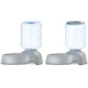 Amazon Basics 2 Pack Dog Food and Water Dispenser Pet Food Water Dispenser Small Clear Grey Amazon Basics 2 Pack Dog Food and Water Dispenser Pet Food Water Dispenser Small Clear Grey