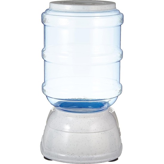 Amazon Basics 2.5 Gallon Dog Food and Water Dispenser Large White Clear Amazon Basics 2.5 Gallon Dog Food and Water Dispenser Large White Clear