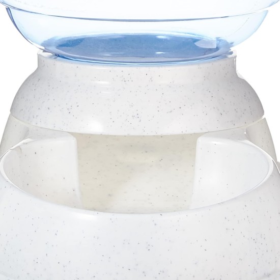 Amazon Basics 2.5 Gallon Dog Food and Water Dispenser Large White Clear Amazon Basics 2.5 Gallon Dog Food and Water Dispenser Large White Clear