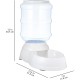 Amazon Basics 2.5 Gallon Dog Food and Water Dispenser Large White Clear Amazon Basics 2.5 Gallon Dog Food and Water Dispenser Large White Clear