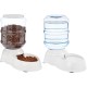 Amazon Basics 2.5 Gallon Dog Food and Water Dispenser Large White Clear Amazon Basics 2.5 Gallon Dog Food and Water Dispenser Large White Clear