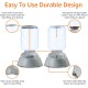 Amazon Basics 2.5 Gallon Dog Food and Water Dispenser Large White Clear Amazon Basics 2.5 Gallon Dog Food and Water Dispenser Large White Clear