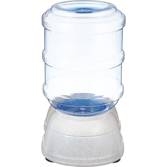 Amazon Basics 2.5 Gallon Dog Food and Water Dispenser Large White Clear Amazon Basics 2.5 Gallon Dog Food and Water Dispenser Large White Clear