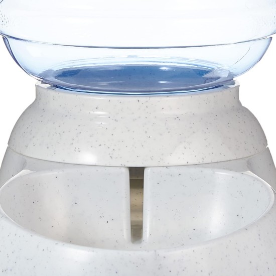 Amazon Basics 2.5 Gallon Dog Food and Water Dispenser Large White Clear Amazon Basics 2.5 Gallon Dog Food and Water Dispenser Large White Clear
