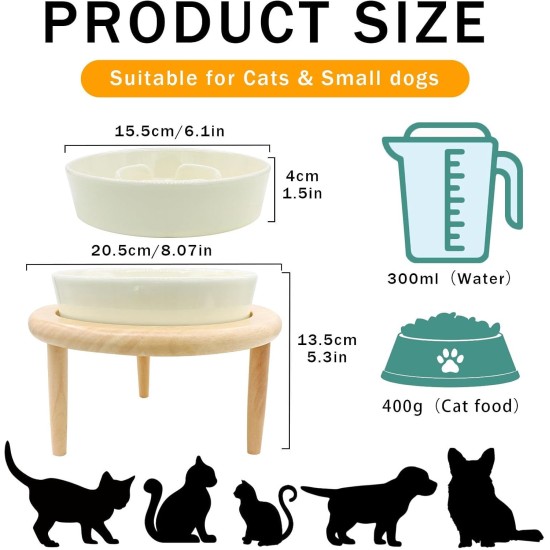 Anti Sling Bowl for Dogs Ceramic, Anti Slinging Bowl Dog Bowl Increased, Good for Health, Anti-Vomiting Feeding Bowl, Interactive Slow Feeder Dog for Cats and Small Dogs, Cream White Anti Sling Bowl for Dogs Ceramic, Anti Slinging Bowl Dog Bowl Increased, Good for Health, Anti-Vomiting Feeding Bowl, Interactive Slow Feeder Dog for Cats and Small Dogs, Cream White