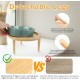 Anti Sling Bowl for Dogs Ceramic, Anti Slinging Bowl Dog Bowl Increased, Good for Health, Anti-Vomiting Feeding Bowl, Interactive Slow Feeder Dog for Cats and Small Dogs, Cream White