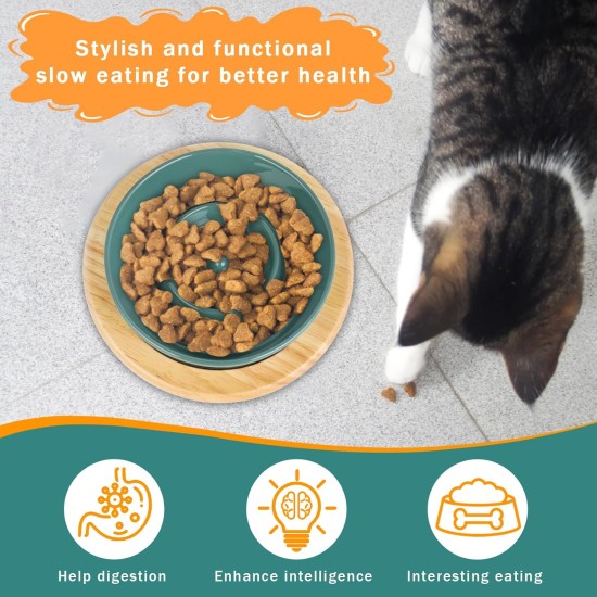 Anti Sling Bowl for Dogs Ceramic, Anti Slinging Bowl Dog Bowl Increased, Good for Health, Anti-Vomiting Feeding Bowl, Interactive Slow Feeder Dog for Cats and Small Dogs, Cream White Anti Sling Bowl for Dogs Ceramic, Anti Slinging Bowl Dog Bowl Increased, Good for Health, Anti-Vomiting Feeding Bowl, Interactive Slow Feeder Dog for Cats and Small Dogs, Cream White