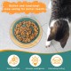 Anti Sling Bowl for Dogs Ceramic, Anti Slinging Bowl Dog Bowl Increased, Good for Health, Anti-Vomiting Feeding Bowl, Interactive Slow Feeder Dog for Cats and Small Dogs, Cream White