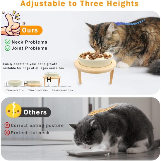 Anti Sling Bowl for Dogs Ceramic, Anti Slinging Bowl Dog Bowl Increased, Good for Health, Anti-Vomiting Feeding Bowl, Interactive Slow Feeder Dog for Cats and Small Dogs, Cream White Anti Sling Bowl for Dogs Ceramic, Anti Slinging Bowl Dog Bowl Increased, Good for Health, Anti-Vomiting Feeding Bowl, Interactive Slow Feeder Dog for Cats and Small Dogs, Cream White