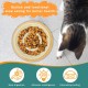 Anti Sling Bowl for Dogs Ceramic, Anti Slinging Bowl Dog Bowl Increased, Good for Health, Anti-Vomiting Feeding Bowl, Interactive Slow Feeder Dog for Cats and Small Dogs, Cream White