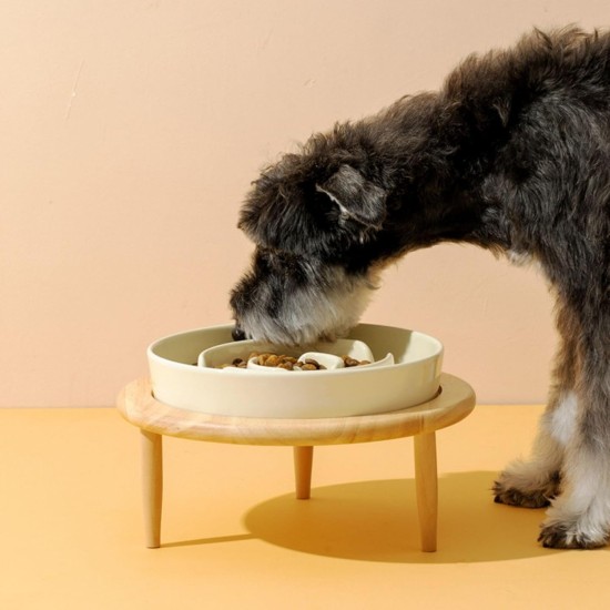 Anti Sling Bowl for Dogs Ceramic, Anti Slinging Bowl Dog Bowl Increased, Good for Health, Anti-Vomiting Feeding Bowl, Interactive Slow Feeder Dog for Cats and Small Dogs, Cream White Anti Sling Bowl for Dogs Ceramic, Anti Slinging Bowl Dog Bowl Increased, Good for Health, Anti-Vomiting Feeding Bowl, Interactive Slow Feeder Dog for Cats and Small Dogs, Cream White