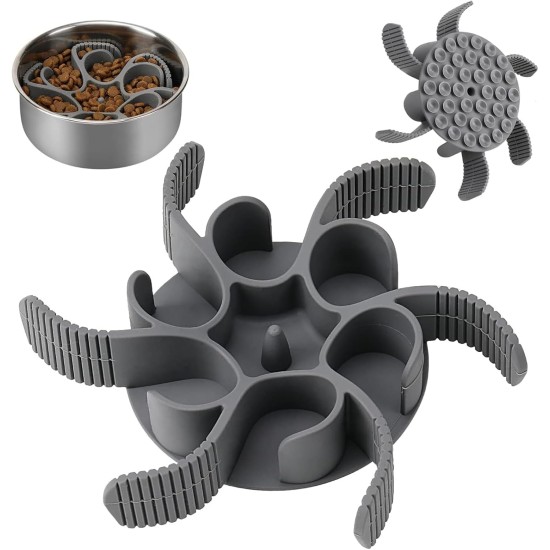 Anti Sling Dog Bowl - Anti Slinging Bowl Dogs Slow Eating | Reduce Eating Speed for Dogs & Cats, Cuttable Bowl with Anti-Sling Effect Anti Sling Dog Bowl - Anti Slinging Bowl Dogs Slow Eating | Reduce Eating Speed for Dogs & Cats, Cuttable Bowl with Anti-Sling Effect