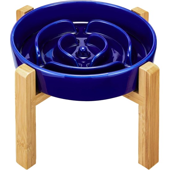 Anti-Sling Dog Bowl, Ceramic Slinging Bowl, Raised Ceramic Slow Feeder for Dogs, Slow Feeding for Medium/Large Dogs, Diameter 21 cm, 1000 ml, Dark Grey Anti-Sling Dog Bowl, Ceramic Slinging Bowl, Raised Ceramic Slow Feeder for Dogs, Slow Feeding for Medium/Large Dogs, Diameter 21 cm, 1000 ml, Dark Grey