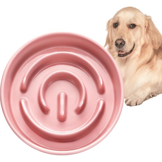 Anti-Sling Dog Bowl, Ceramic Slinging Bowl, Raised Ceramic Slow Feeder for Dogs, Slow Feeding for Medium/Large Dogs, Diameter 21 cm, 1000 ml, Dark Grey Anti-Sling Dog Bowl, Ceramic Slinging Bowl, Raised Ceramic Slow Feeder for Dogs, Slow Feeding for Medium/Large Dogs, Diameter 21 cm, 1000 ml, Dark Grey