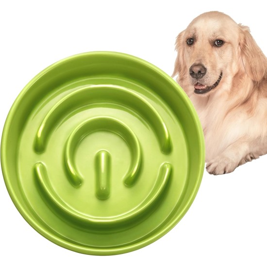 Anti-Sling Dog Bowl, Ceramic Slinging Bowl, Raised Ceramic Slow Feeder for Dogs, Slow Feeding for Medium/Large Dogs, Diameter 21 cm, 1000 ml, Dark Grey Anti-Sling Dog Bowl, Ceramic Slinging Bowl, Raised Ceramic Slow Feeder for Dogs, Slow Feeding for Medium/Large Dogs, Diameter 21 cm, 1000 ml, Dark Grey