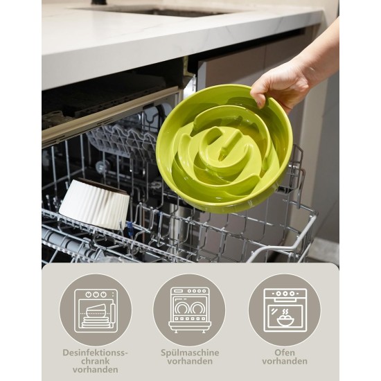 Anti-Sling Dog Bowl, Ceramic Slinging Bowl, Raised Ceramic Slow Feeder for Dogs, Slow Feeding for Medium/Large Dogs, Diameter 21 cm, 1000 ml, Dark Grey Anti-Sling Dog Bowl, Ceramic Slinging Bowl, Raised Ceramic Slow Feeder for Dogs, Slow Feeding for Medium/Large Dogs, Diameter 21 cm, 1000 ml, Dark Grey