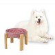 Anti-Slinging Bowl Dog Ceramic Dog Bowl Raised - Anti Sling Bowl Dog with Non-Slip Bamboo Stand - Feeding Bowl Dog for Medium and Large Dogs - Feeding Bowl Dog Slow Eating - Grey - 22.5 cm