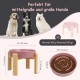 Anti-Slinging Bowl Dog Ceramic Dog Bowl Raised - Anti Sling Bowl Dog with Non-Slip Bamboo Stand - Feeding Bowl Dog for Medium and Large Dogs - Feeding Bowl Dog Slow Eating - Grey - 22.5 cm