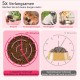 Anti-Slinging Bowl Dog Ceramic Dog Bowl Raised - Anti Sling Bowl Dog with Non-Slip Bamboo Stand - Feeding Bowl Dog for Medium and Large Dogs - Feeding Bowl Dog Slow Eating - Grey - 22.5 cm