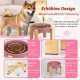 Anti-Slinging Bowl Dog Ceramic Dog Bowl Raised - Anti Sling Bowl Dog with Non-Slip Bamboo Stand - Feeding Bowl Dog for Medium and Large Dogs - Feeding Bowl Dog Slow Eating - Grey - 22.5 cm