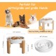 Anti-Slinging Bowl Dog Ceramic Dog Bowl Raised - Anti Sling Bowl Dog with Non-Slip Bamboo Stand - Feeding Bowl Dog for Medium and Large Dogs - Feeding Bowl Dog Slow Eating - Grey - 22.5 cm Anti-Slinging Bowl Dog Ceramic Dog Bowl Raised - Anti Sling Bowl Dog with Non-Slip Bamboo Stand - Feeding Bowl Dog for Medium and Large Dogs - Feeding Bowl Dog Slow Eating - Grey - 22.5 cm