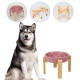 Anti-Slinging Bowl Dog Ceramic Dog Bowl Raised - Anti Sling Bowl Dog with Non-Slip Bamboo Stand - Feeding Bowl Dog for Medium and Large Dogs - Feeding Bowl Dog Slow Eating - Grey - 22.5 cm