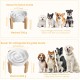 Anti-Slinging Bowl Dog Ceramic Dog Bowl Raised - Anti Sling Bowl Dog with Non-Slip Bamboo Stand - Feeding Bowl Dog for Medium and Large Dogs - Feeding Bowl Dog Slow Eating - Grey - 22.5 cm