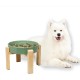 Anti-Slinging Bowl Dog Ceramic Dog Bowl Raised - Anti Sling Bowl Dog with Non-Slip Bamboo Stand - Feeding Bowl Dog for Medium and Large Dogs - Feeding Bowl Dog Slow Eating - Grey - 22.5 cm