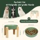 Anti-Slinging Bowl Dog Ceramic Dog Bowl Raised - Anti Sling Bowl Dog with Non-Slip Bamboo Stand - Feeding Bowl Dog for Medium and Large Dogs - Feeding Bowl Dog Slow Eating - Grey - 22.5 cm