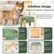 Anti-Slinging Bowl Dog Ceramic Dog Bowl Raised - Anti Sling Bowl Dog with Non-Slip Bamboo Stand - Feeding Bowl Dog for Medium and Large Dogs - Feeding Bowl Dog Slow Eating - Grey - 22.5 cm