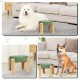 Anti-Slinging Bowl Dog Ceramic Dog Bowl Raised - Anti Sling Bowl Dog with Non-Slip Bamboo Stand - Feeding Bowl Dog for Medium and Large Dogs - Feeding Bowl Dog Slow Eating - Grey - 22.5 cm