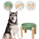 Anti-Slinging Bowl Dog Ceramic Dog Bowl Raised - Anti Sling Bowl Dog with Non-Slip Bamboo Stand - Feeding Bowl Dog for Medium and Large Dogs - Feeding Bowl Dog Slow Eating - Grey - 22.5 cm