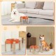Anti-Slinging Bowl Dog Ceramic Dog Bowl Raised - Anti Sling Bowl Dog with Non-Slip Bamboo Stand - Feeding Bowl Dog for Medium and Large Dogs - Feeding Bowl Dog Slow Eating - Grey - 22.5 cm