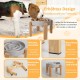 Anti-Slinging Bowl Dog Ceramic Dog Bowl Raised - Anti Sling Bowl Dog with Non-Slip Bamboo Stand - Feeding Bowl Dog for Medium and Large Dogs - Feeding Bowl Dog Slow Eating - Grey - 22.5 cm