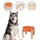 Anti-Slinging Bowl Dog Ceramic Dog Bowl Raised - Anti Sling Bowl Dog with Non-Slip Bamboo Stand - Feeding Bowl Dog for Medium and Large Dogs - Feeding Bowl Dog Slow Eating - Grey - 22.5 cm