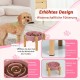 Anti-Slinging Bowl Dog Ceramic Dog Bowl Raised - Anti Sling Bowl Dog with Non-Slip Bamboo Stand - Feeding Bowl Dog for Medium and Large Dogs - Feeding Bowl Dog Slow Eating - Grey - 22.5 cm