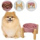 Anti-Slinging Bowl Dog Ceramic Dog Bowl Raised - Anti Sling Bowl Dog with Non-Slip Bamboo Stand - Feeding Bowl Dog for Medium and Large Dogs - Feeding Bowl Dog Slow Eating - Grey - 22.5 cm