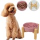 Anti-Slinging Bowl Dog Ceramic Dog Bowl Raised - Anti Sling Bowl Dog with Non-Slip Bamboo Stand - Feeding Bowl Dog for Medium and Large Dogs - Feeding Bowl Dog Slow Eating - Grey - 22.5 cm