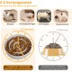Anti-Slinging Bowl Dog Ceramic Dog Bowl Raised - Anti Sling Bowl Dog with Non-Slip Bamboo Stand - Feeding Bowl Dog for Medium and Large Dogs - Feeding Bowl Dog Slow Eating - Grey - 22.5 cm