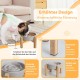 Anti-Slinging Bowl Dog Ceramic Dog Bowl Raised - Anti Sling Bowl Dog with Non-Slip Bamboo Stand - Feeding Bowl Dog for Medium and Large Dogs - Feeding Bowl Dog Slow Eating - Grey - 22.5 cm