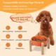 Anti-Slinging Bowl Dog Ceramic Dog Bowl Raised - Anti Sling Bowl Dog with Non-Slip Bamboo Stand - Feeding Bowl Dog for Medium and Large Dogs - Feeding Bowl Dog Slow Eating - Grey - 22.5 cm