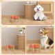 Anti-Slinging Bowl Dog Ceramic Dog Bowl Raised - Anti Sling Bowl Dog with Non-Slip Bamboo Stand - Feeding Bowl Dog for Medium and Large Dogs - Feeding Bowl Dog Slow Eating - Grey - 22.5 cm