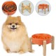 Anti-Slinging Bowl Dog Ceramic Dog Bowl Raised - Anti Sling Bowl Dog with Non-Slip Bamboo Stand - Feeding Bowl Dog for Medium and Large Dogs - Feeding Bowl Dog Slow Eating - Grey - 22.5 cm