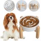 Anti-Slinging Bowl Dog Ceramic Dog Bowl Raised - Anti Sling Bowl Dog with Non-Slip Bamboo Stand - Feeding Bowl Dog for Medium and Large Dogs - Feeding Bowl Dog Slow Eating - Grey - 22.5 cm
