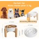 Anti-Slinging Bowl Dog Ceramic Dog Bowl Raised - Anti Sling Bowl Dog with Non-Slip Bamboo Stand - Feeding Bowl Dog for Medium and Large Dogs - Feeding Bowl Dog Slow Eating - Grey - 22.5 cm