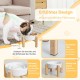 Anti-Slinging Bowl Dog Ceramic Dog Bowl Raised - Anti Sling Bowl Dog with Non-Slip Bamboo Stand - Feeding Bowl Dog for Medium and Large Dogs - Feeding Bowl Dog Slow Eating - Grey - 22.5 cm