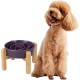 Anti-Slinging Bowl Dog Ceramic Dog Bowl Raised - Anti Sling Bowl Dog with Non-Slip Bamboo Stand - Feeding Bowl Dog for Medium and Large Dogs - Feeding Bowl Dog Slow Eating - Grey - 22.5 cm