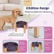 Anti-Slinging Bowl Dog Ceramic Dog Bowl Raised - Anti Sling Bowl Dog with Non-Slip Bamboo Stand - Feeding Bowl Dog for Medium and Large Dogs - Feeding Bowl Dog Slow Eating - Grey - 22.5 cm